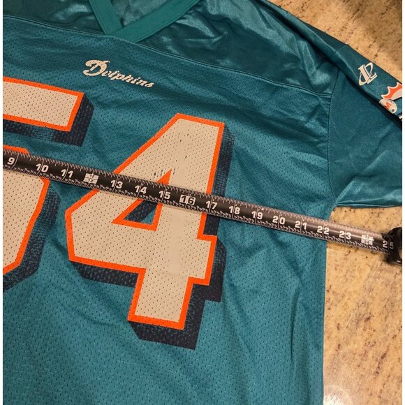 Vintage Logo Athletic Miami Dolphins Zach Thomas #54 Football NFL Jersey Sz L - Picture 3 of 16